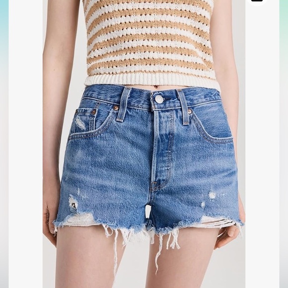 Levi’s Women’s 501 Cutoff Denim Jean Shorts size 26. - Picture 2 of 7